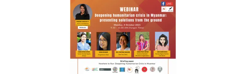 Webinar – Deepening Humanitarian Crisis in Myanmar: Presenting Solutions from the Ground