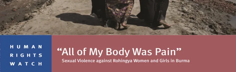 “All of My Body Was Pain” Sexual Violence against Rohingya Women and Girls in Burma