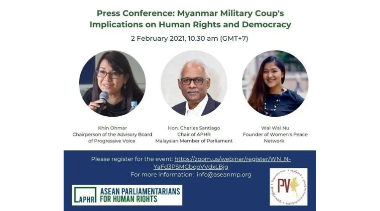 Media Advisory: Press Conference – Myanmar Military Coup’s Implications on Human Rights and Democracy