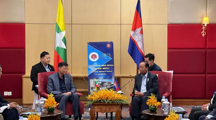 စစ်ကောင်စီကာကွယ်ရေးဝန်ကြီး အာဆီယံအစည်းအဝေး တက်ရောက်နေ