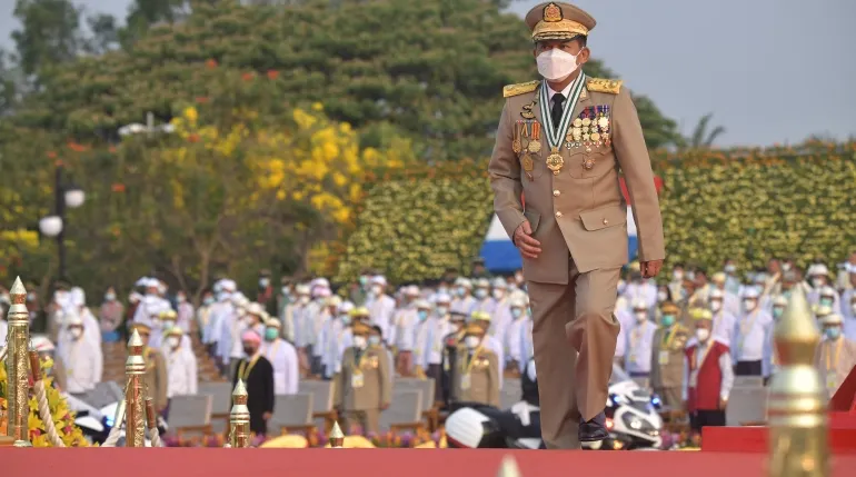 Myanmar leader shops for support, weapons in Moscow
